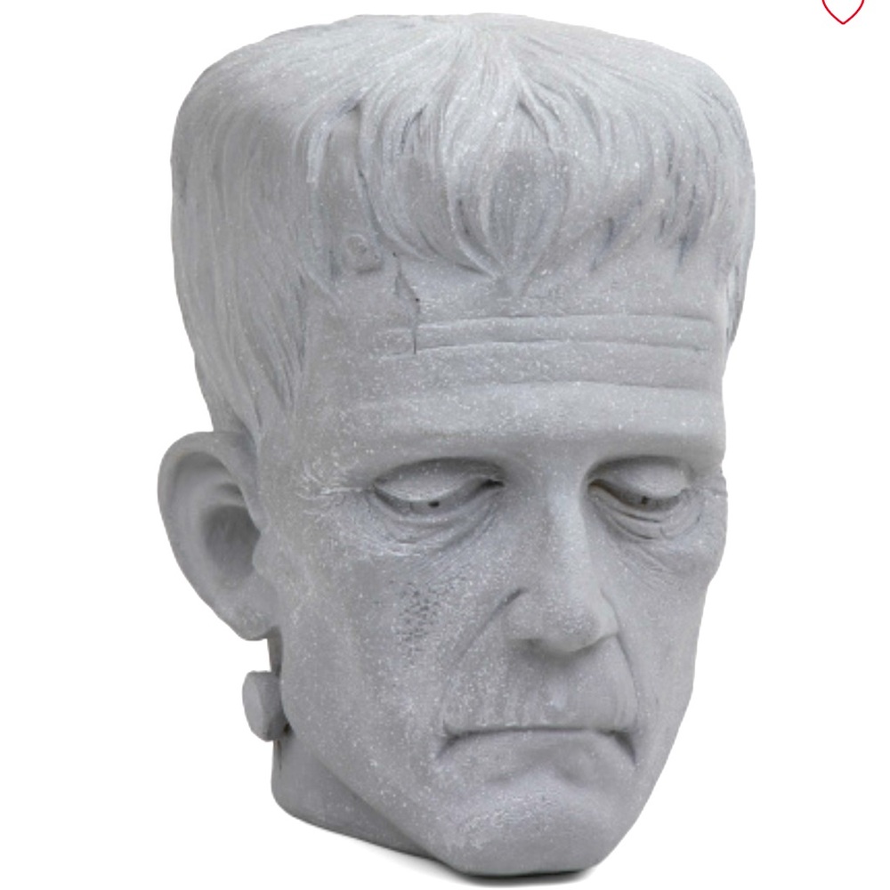 Boris Karloff Frankenstein’s Monster Faux Stone Bust Halloween Decor